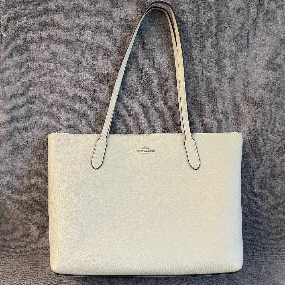 COACH 4454 ZIP TOP TOTE - VERY PALE GREEN
